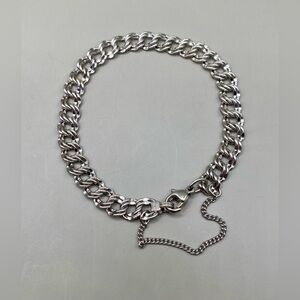 JAMES AVERY Sterling Silver Light Double Curb Charm Bracelet; 6.5” w/ 2” ex. NEW